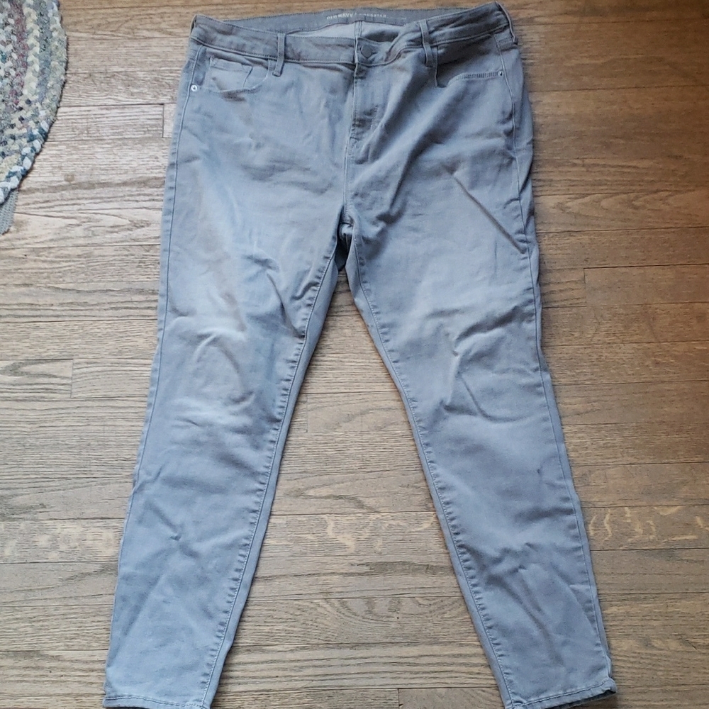 Old Navy Rockstar 18 Women's Gray Jeans